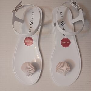 KATY PERRY Geli Jelly Sandals, Seashell , 9M, NWOT MSRP $49